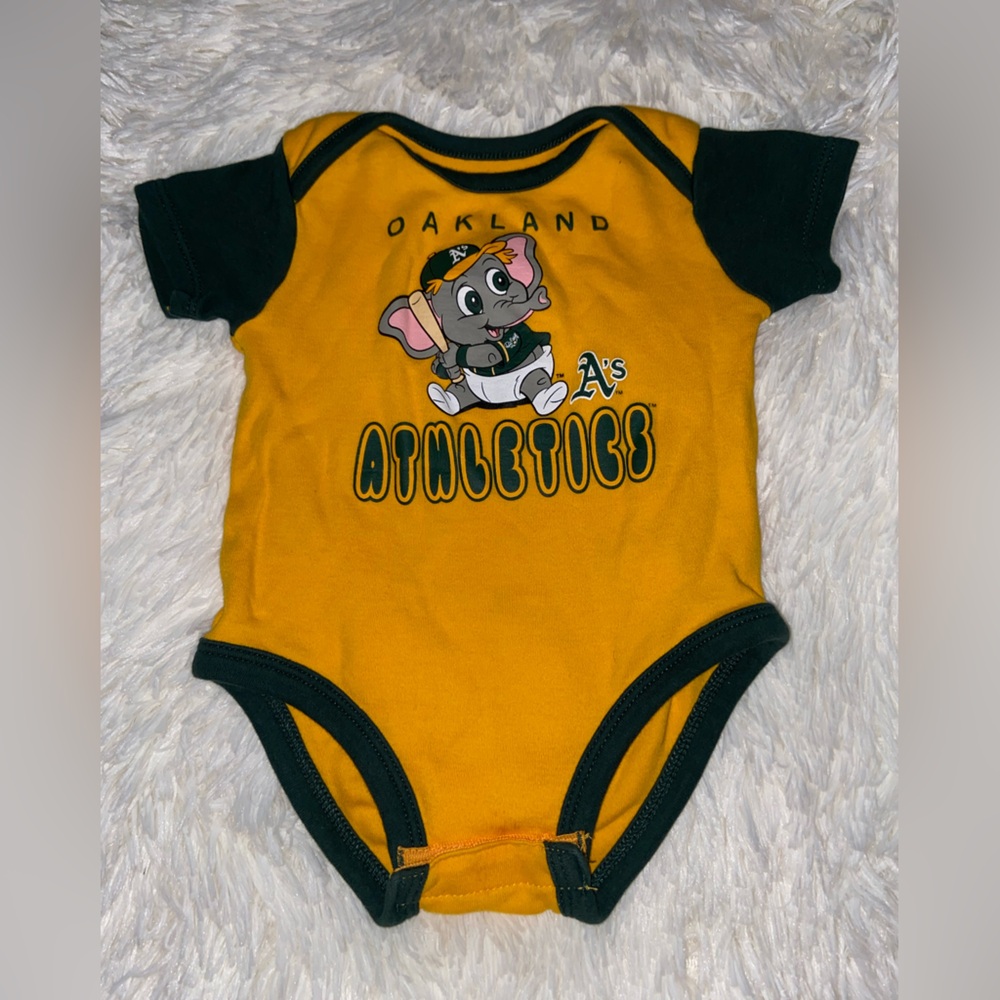 Genuine Merchandise Yellow and Black Baby Onesie